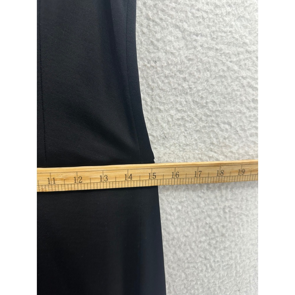 Mango Sheath Dress Women Size 8 Black White Good Colorblock V-Neck Midi - Picture 10 of 11